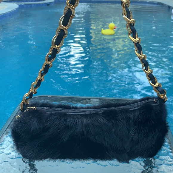 Paola Handbags - New w/o Tags Genuine Paola Black Mink small Purse